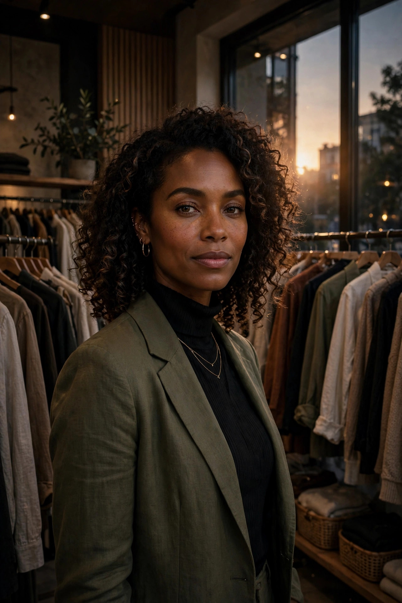 Boutique owner in her retail shop